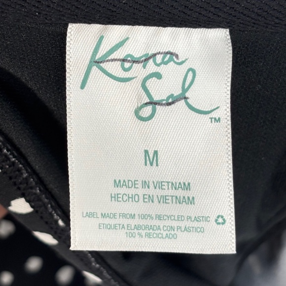 Kona Sol Black and White Polka Dot Swim Skirt - Picture 6 of 6